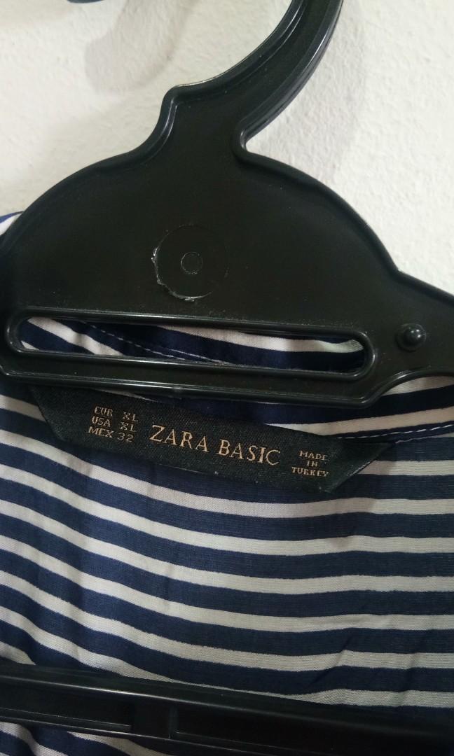 Zara basic blouse (Category: Blouses) located in Kuala Lumpur. Submitted by saralopez_92 (Listing ID 1112739688, Image 3). Description: zara blouse bahu:15 inci dada: 54 cm labuh:68 cm conditions 8/10.
