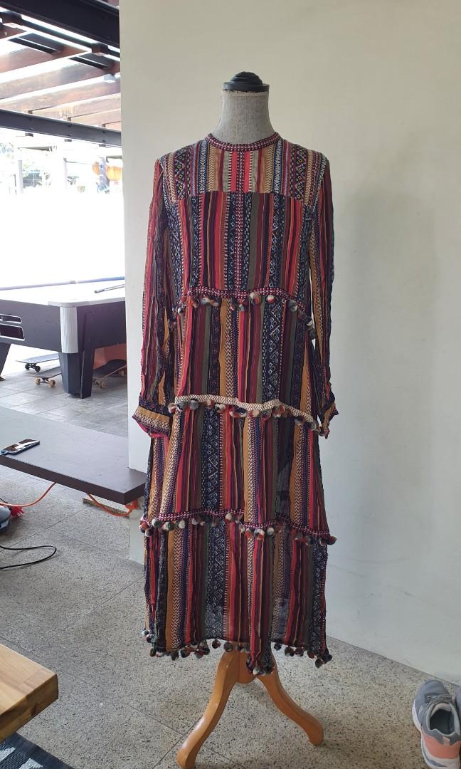 Pom pom dress zara outlet
