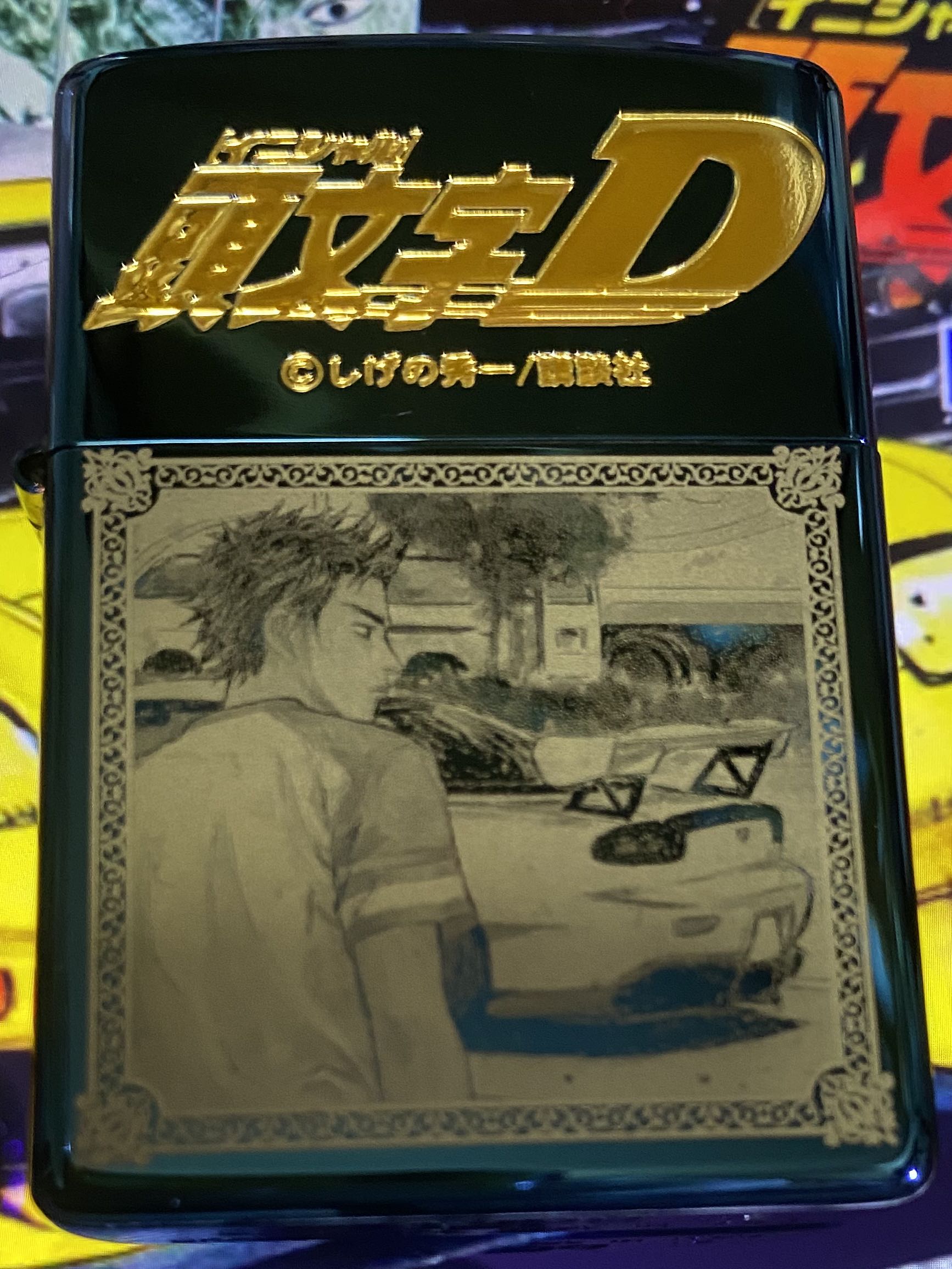 Zippo 16年 頭文字d 高橋啟介 鍍藍鈦金屬塗層打火機 興趣及遊戲 玩具 遊戲類 Carousell