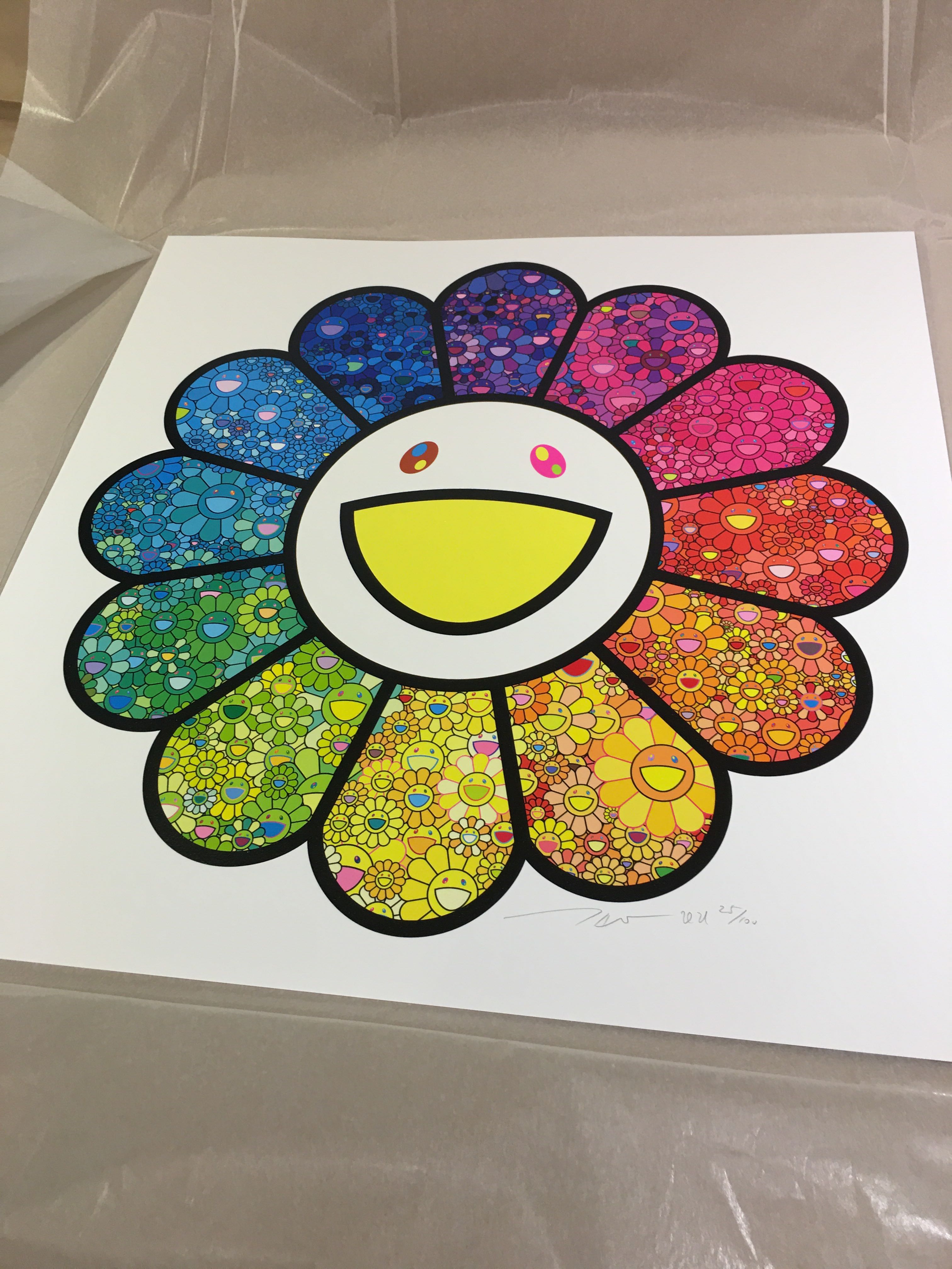已裝裱]村上隆Flower Sparkles 限量版畫[連木框], 興趣與生活, 文具及