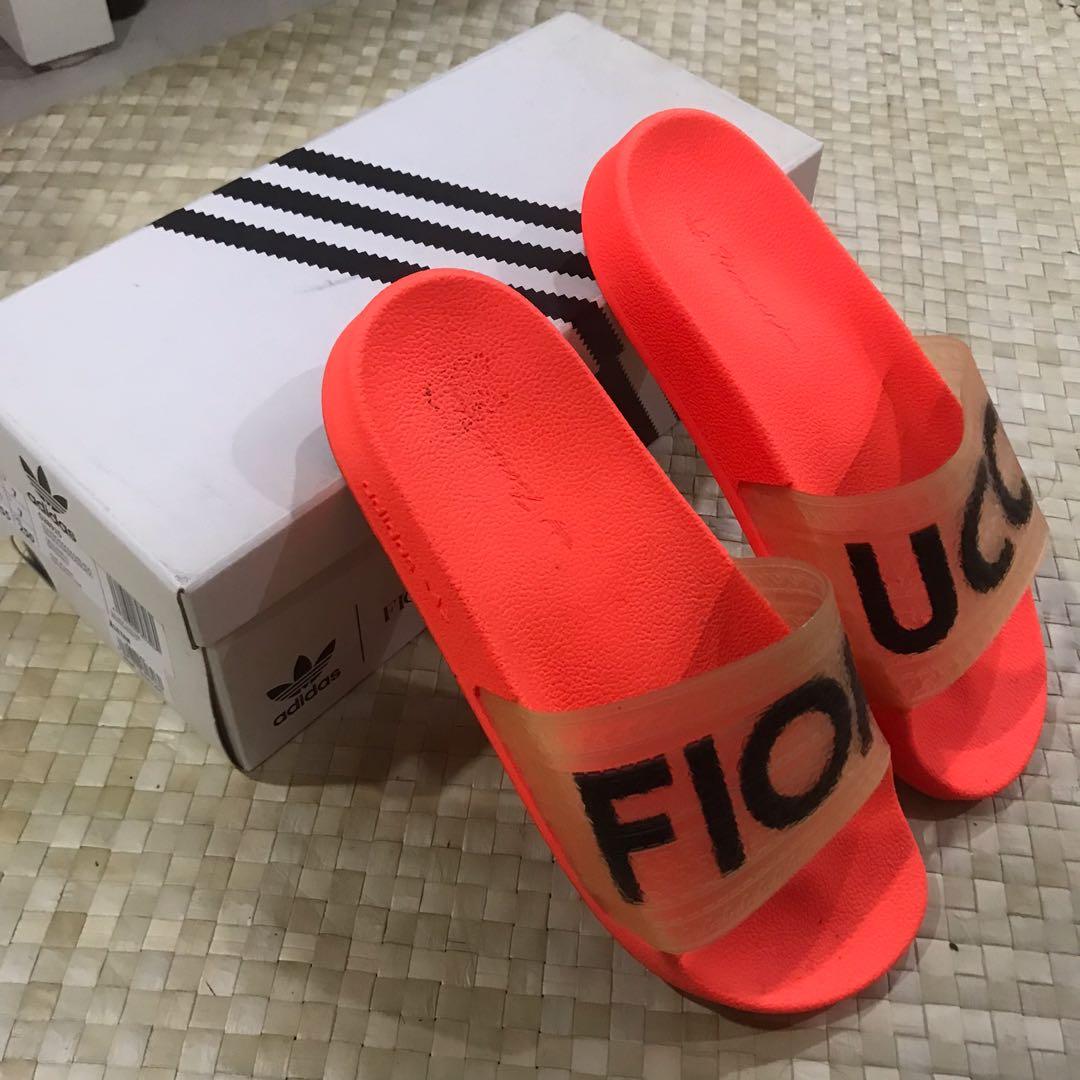 adidas originals X FIORUCCI slides ORANGE BEACH HOLIDAY Men s Fashion Footwear Flipflops and Slides on Carousell