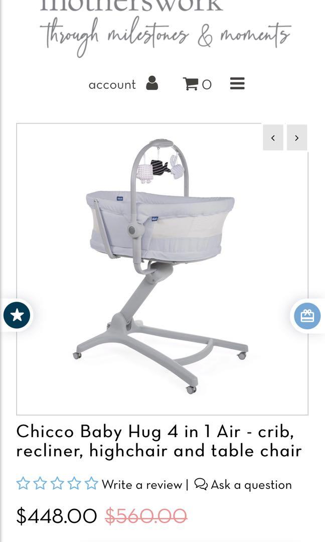 Almost new Chicco Baby Hug 4 in 1 Bassinet Babies Kids Baby Nursery Kids Furniture Cots Cribs on Carousell