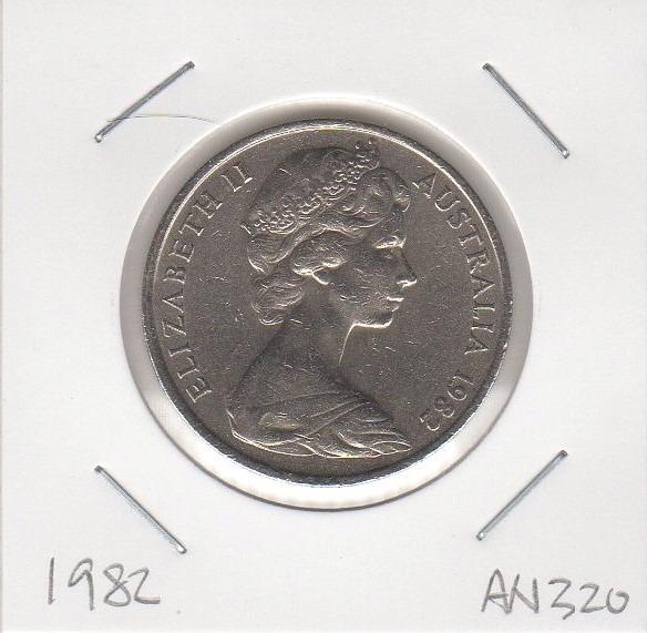 Australia 20 Cents 1982 AN000320 VF Coin Syiling Lama, Hobbies