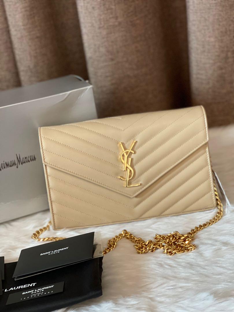 Authentic Ysl Saint Laurent WOC in Nude Powder GHW, Luxury, Bags