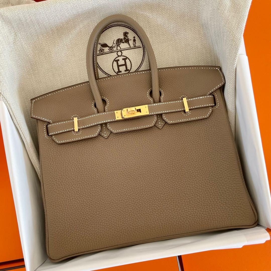 Hermes Birkin 25 Etoupe Togo PHW, Luxury, Bags & Wallets on Carousell