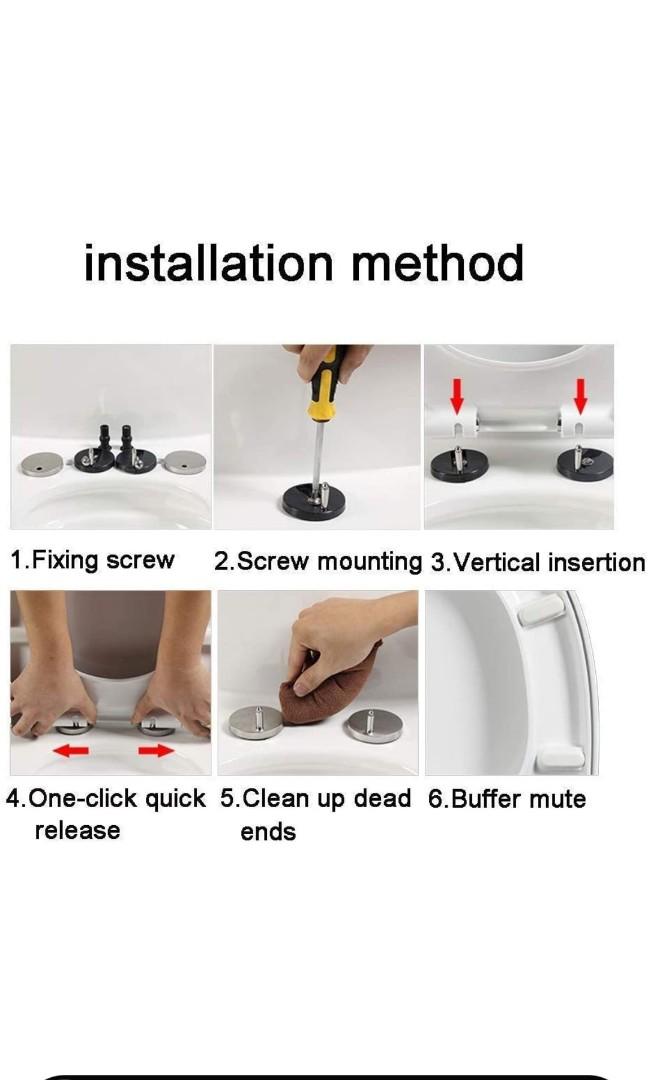 Black wooden toilet seats x 2, Furniture & Home Living, Bathroom