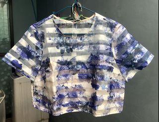 blouse tranparant motif