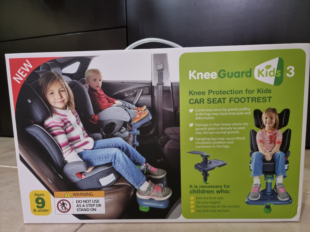 [KneeGuardKids3] Car Seat Footrest Booster Seat Footrest (Grey)