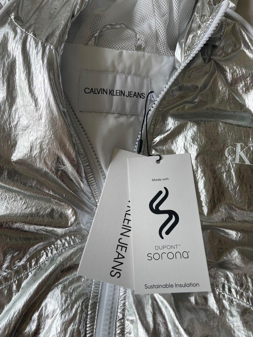 calvin klein jacket silver