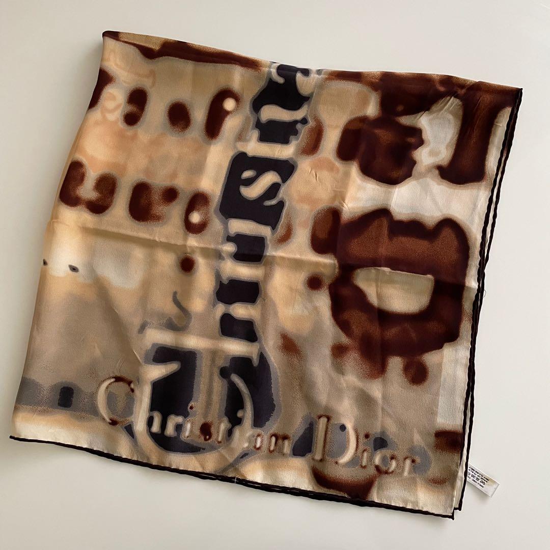 Christian dior scarf brown clearance