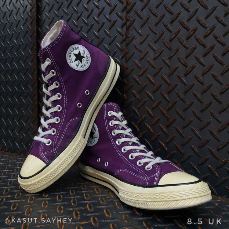 Mens purple converse high sale tops
