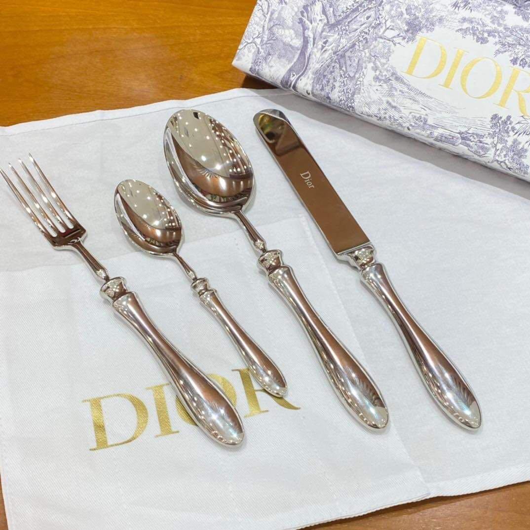 Dior Tablespoon Silver-Plated Cannage Metal