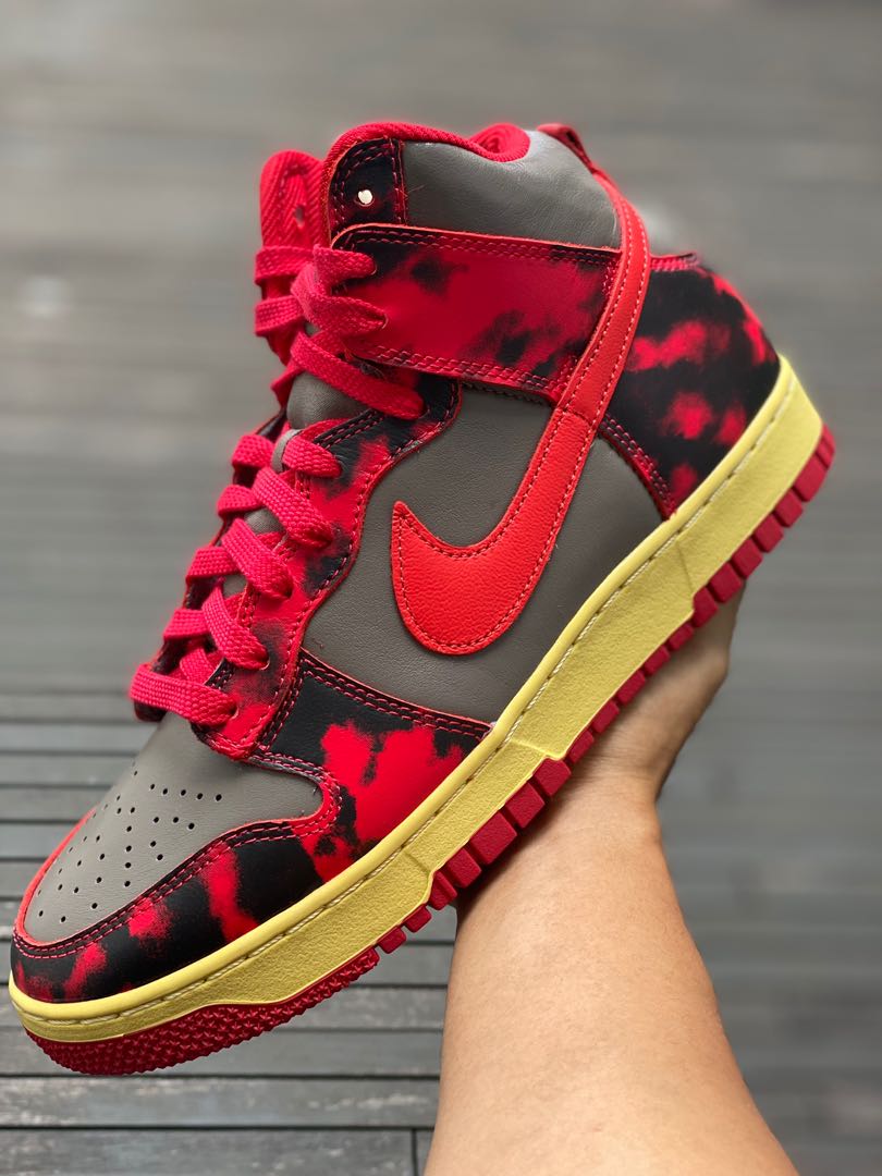 Dunk High 1985 Red Acid Wash (Original), Men's Fashion, Footwear