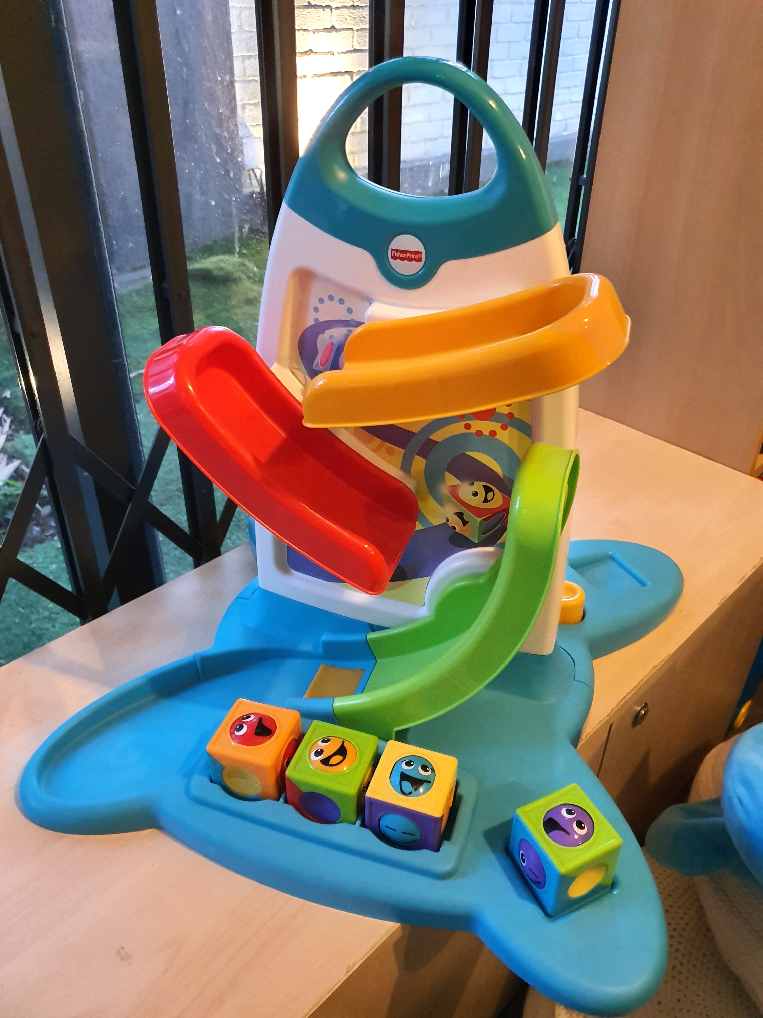 Fisher price roller blocks play wall clearance