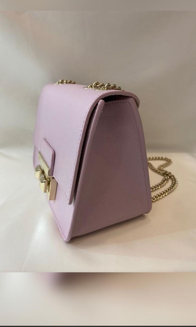 Pink Furla Bella Mini Crossbody Bag