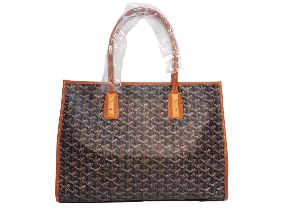 Goyard tote black tan store