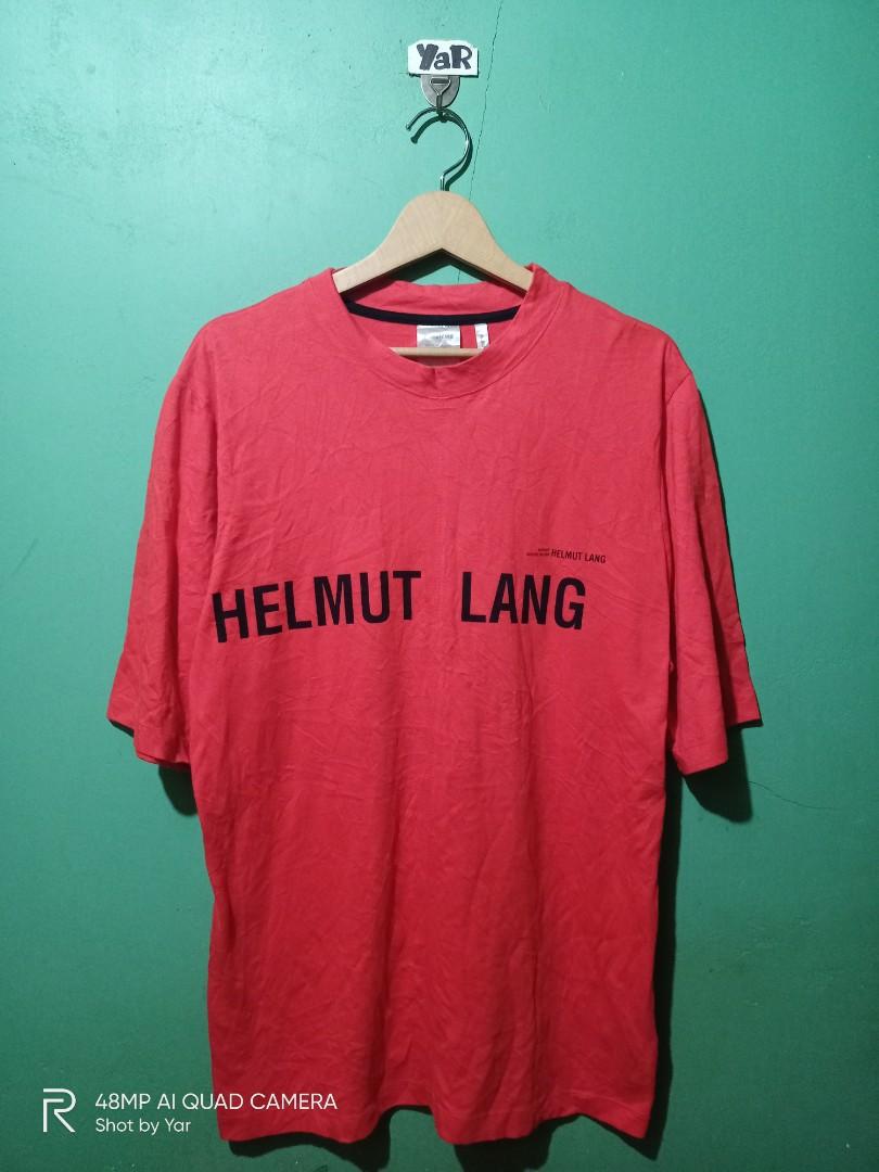 helumut lang レッド キャンペーン PR tシャツ L