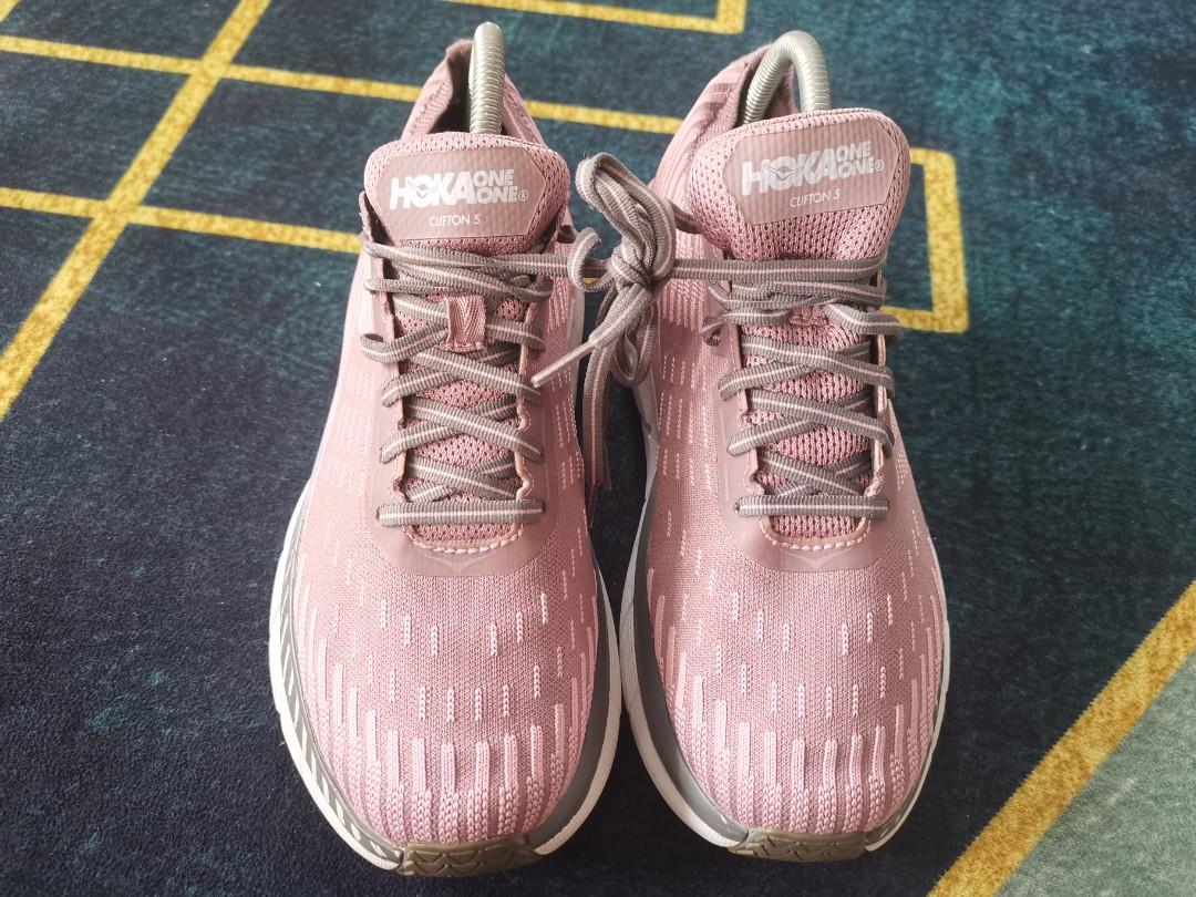 Hoka clifton 5 knit pink hot sale