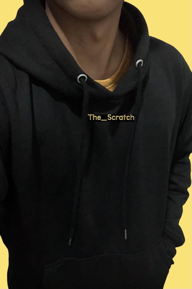 Hoodie Polos Premium pria dan wanita unisex hitam Fesyen