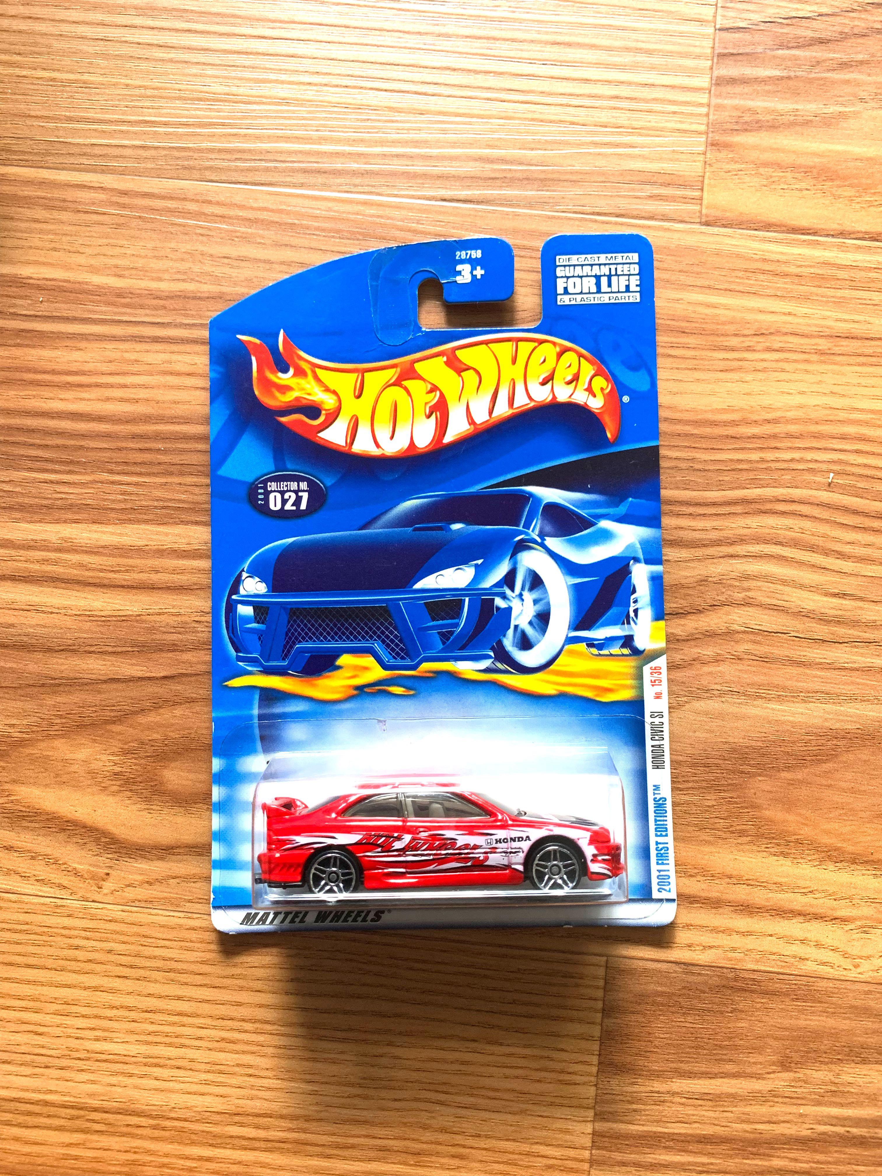 Hot Wheels 2001 US Card Honda Civic SI Hobbies Toys Toys