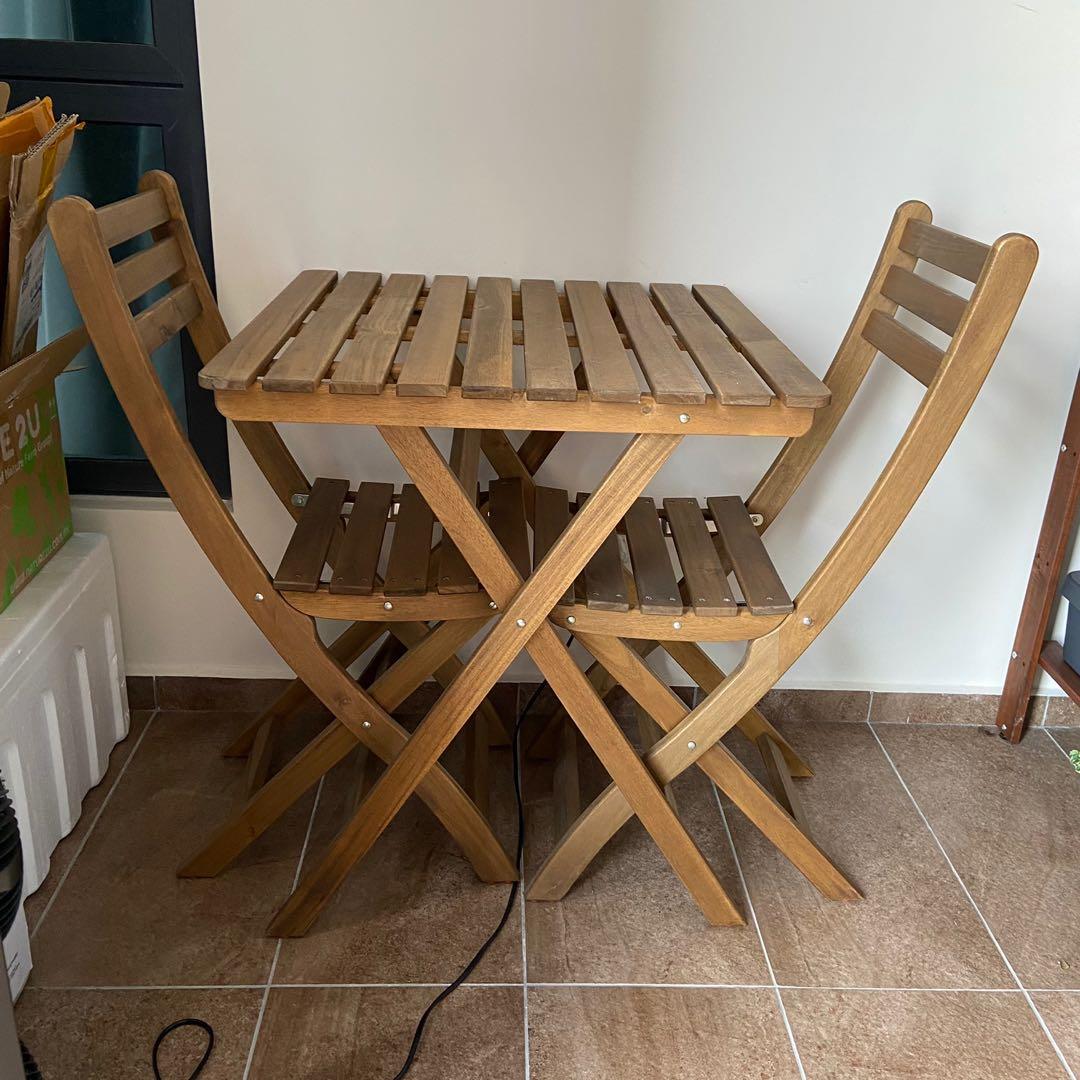 Ikea Askholmen Outdoor Table and 2 Chairs, Furniture & Home Living