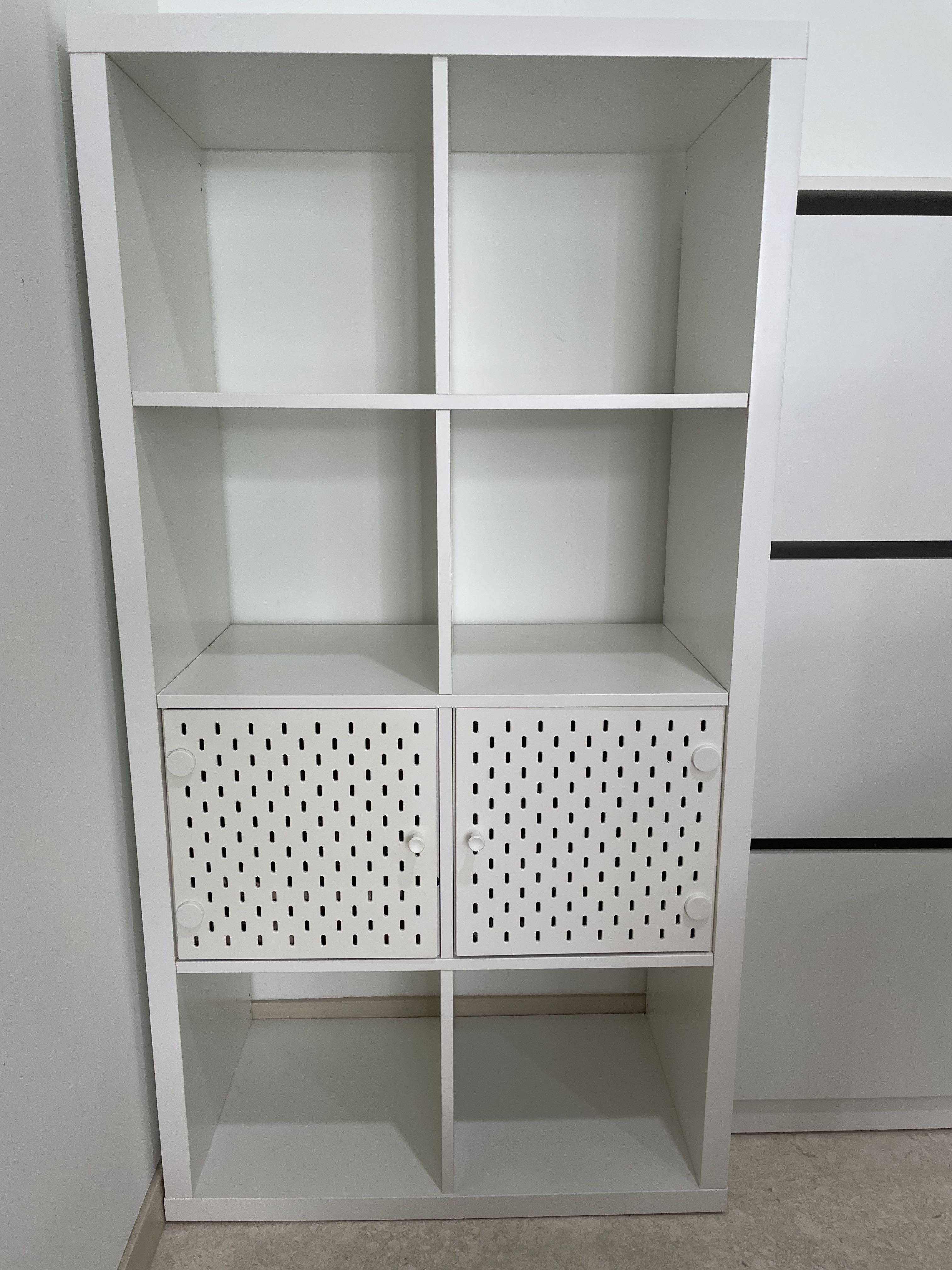 IKEA Kallax Shelf with doors, Furniture & Home Living, Furniture, Shelves, & Racks on