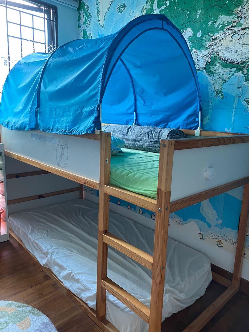 ikea KURA reversible bed frame and mattress , Furniture & Home Living