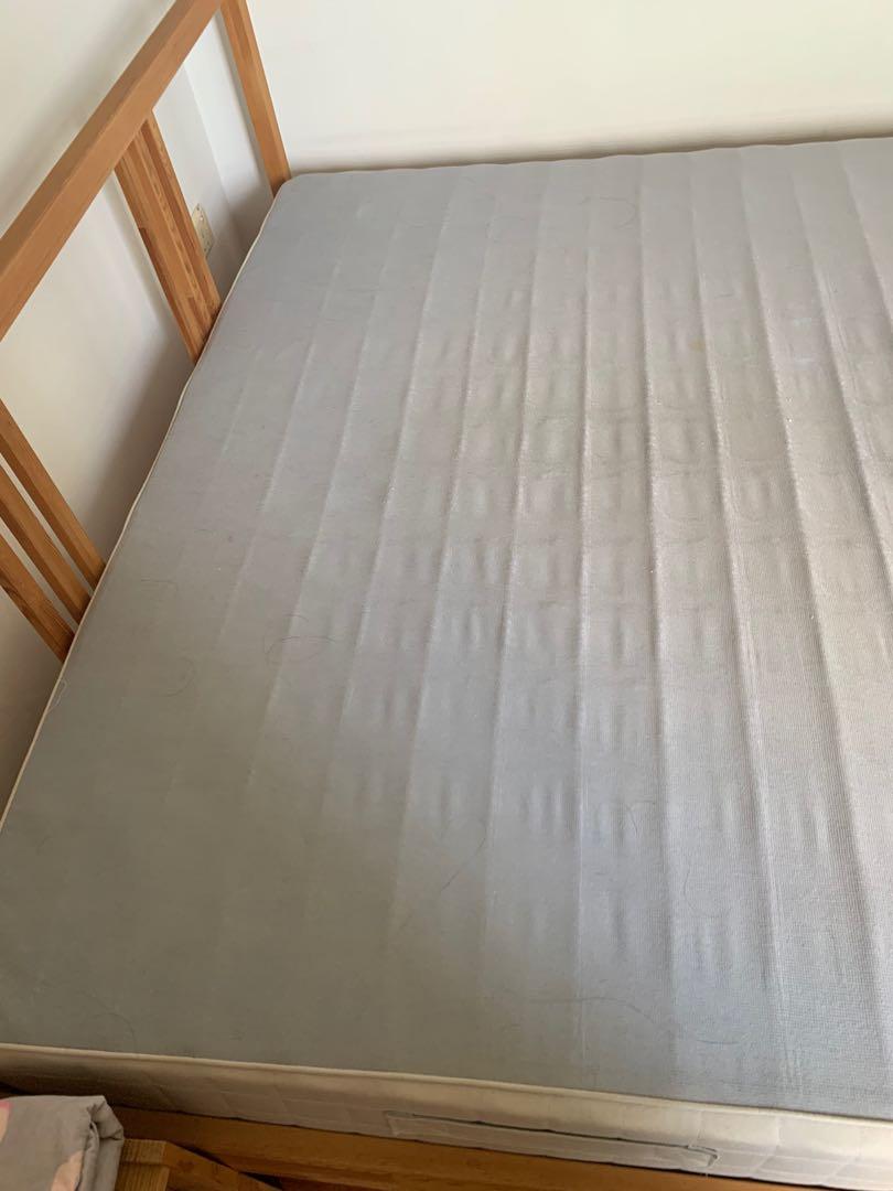 Ikea queer size spring mattress, Furniture & Home Living, Furniture