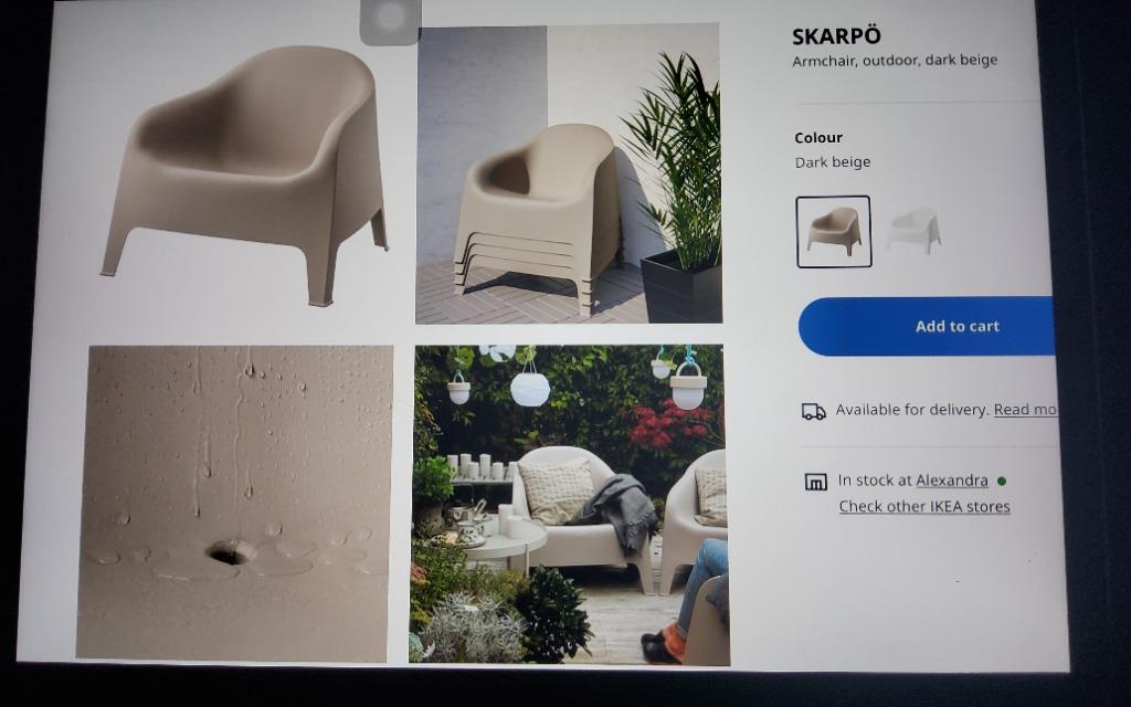 Ikea Skarpo Outdoor chairs, Furniture & Home Living, Outdoor Furniture