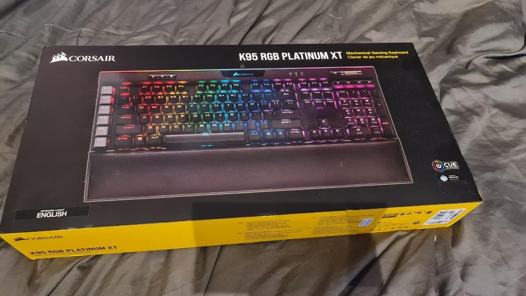 K95 Rgb Platinum Xt Mechanical Gaming Keyboard Cherry Mx Blue Electronics Others On Carousell