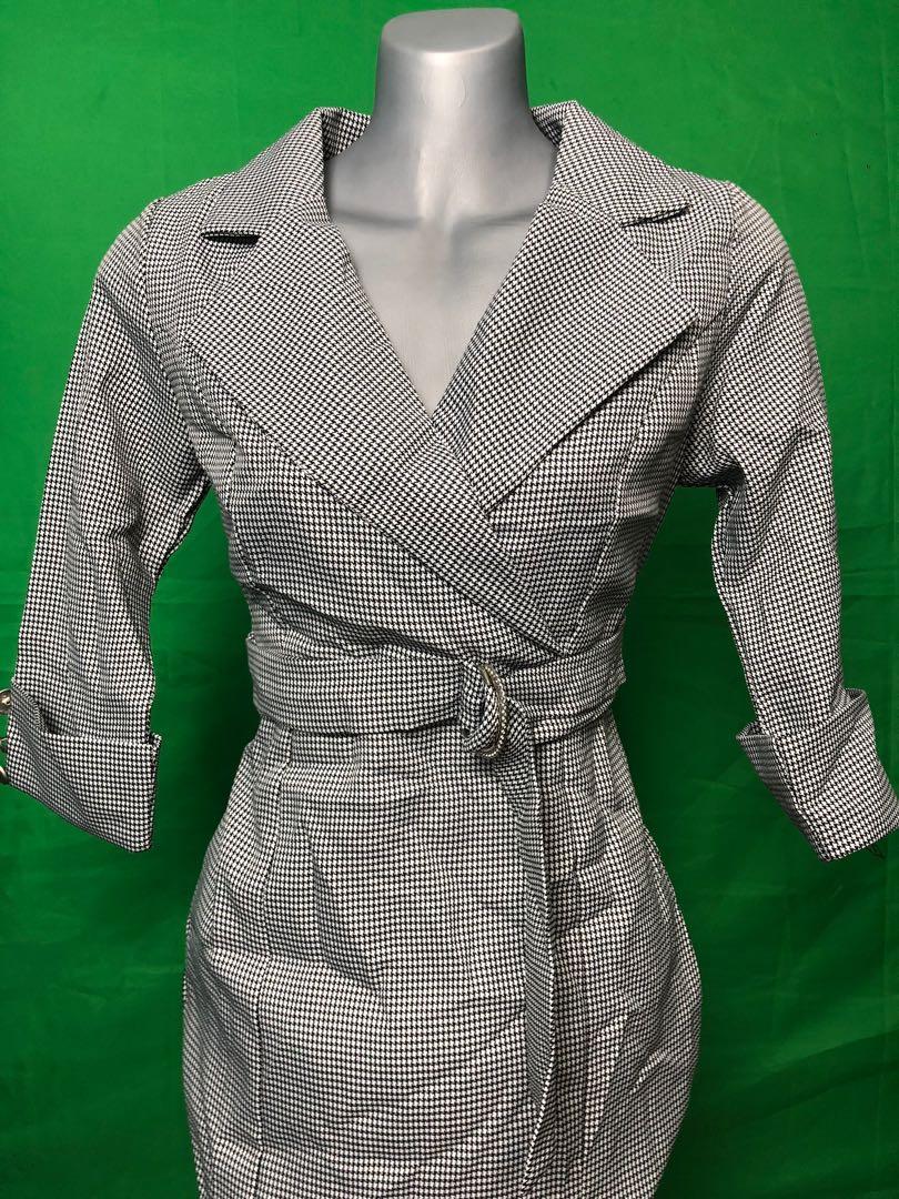 Korean Office Dress (Category: Dresses) located in Makati City. Submitted by geeos (Listing ID 1113011046, Image 3). Description: Didn’t fit me. Bought from shopee. Fits XS. Not stretch. Super nice but tight on my hips.