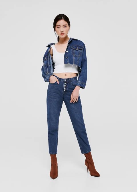 Love Bonito Jackie Slim Fit Mom Jeans, Women's Fashion, Bottoms, Jeans \u0026  Leggings on Carousell