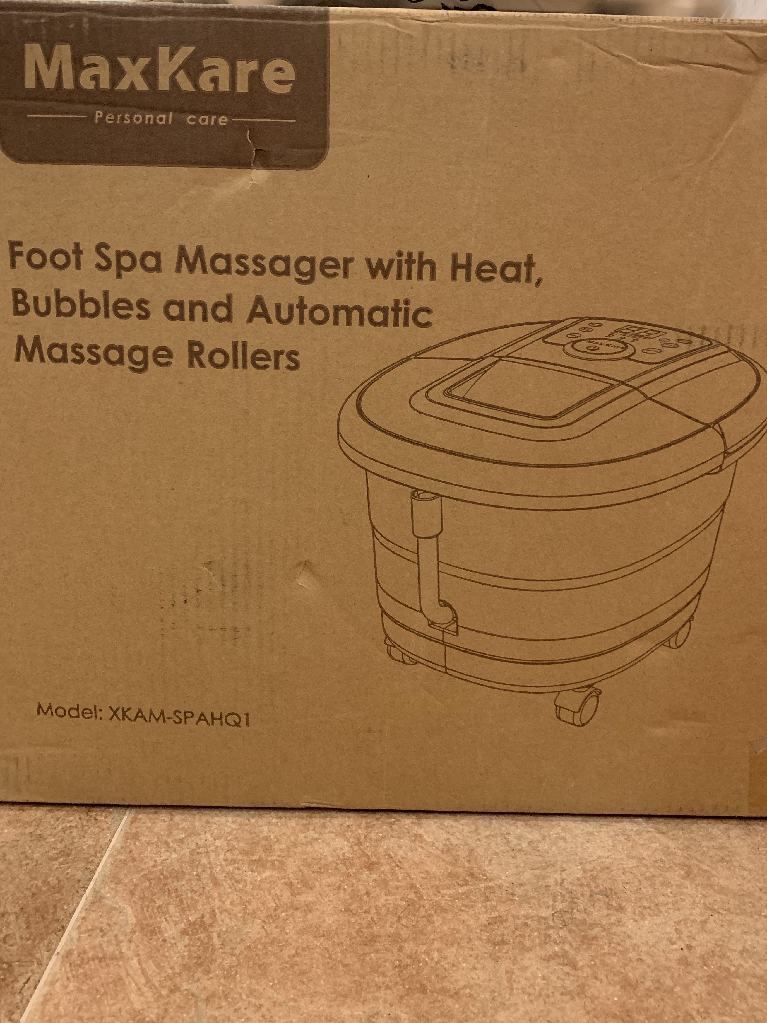 Maxkare Foot Spa Bath Massager 3-Speed Frequency Conversion Heat