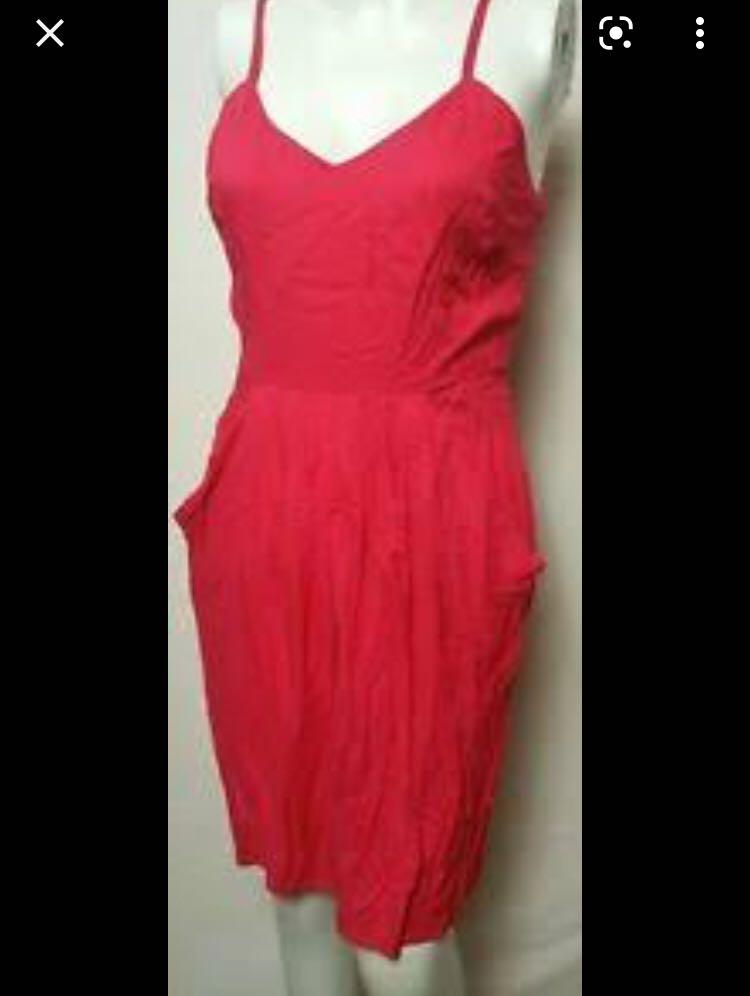 Red spaghetti strap store