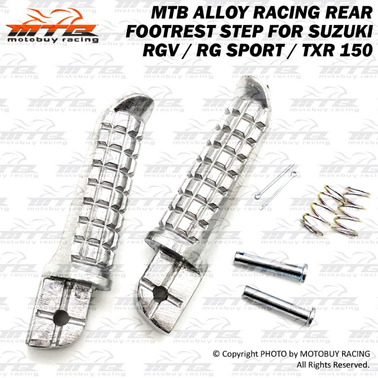 MTB ALLOY RACING REAR FOOTREST STEP FOR SUZUKI RG SPORT / RGV / TXR150 ...