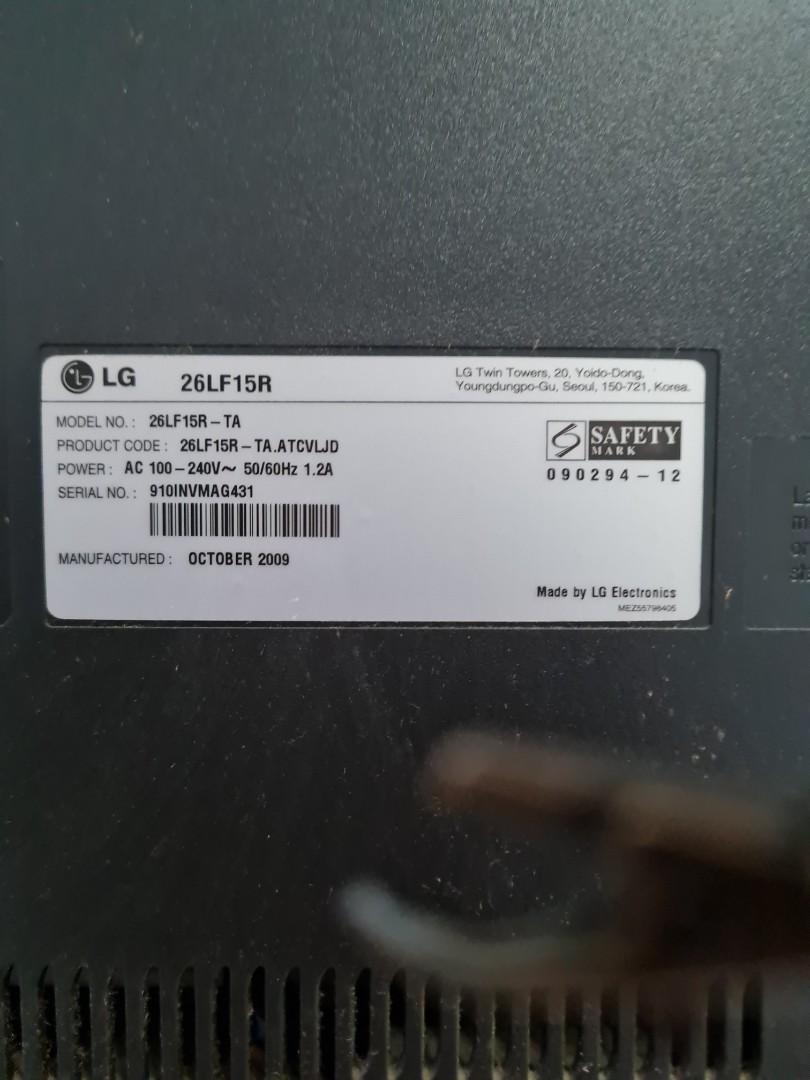 OLD LG TV, TV & Home Appliances, TV & Entertainment, TV on Carousell