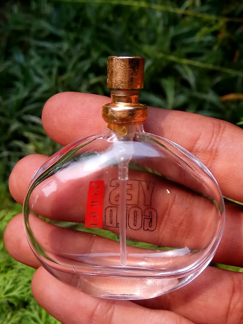 Parfume bottle yes gold pupa model kalung besi Antik Pajangan