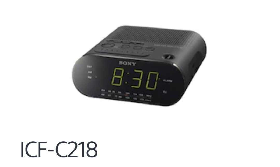 Sony Clock Radio ICF C218, Furniture & Home Living, Home Decor