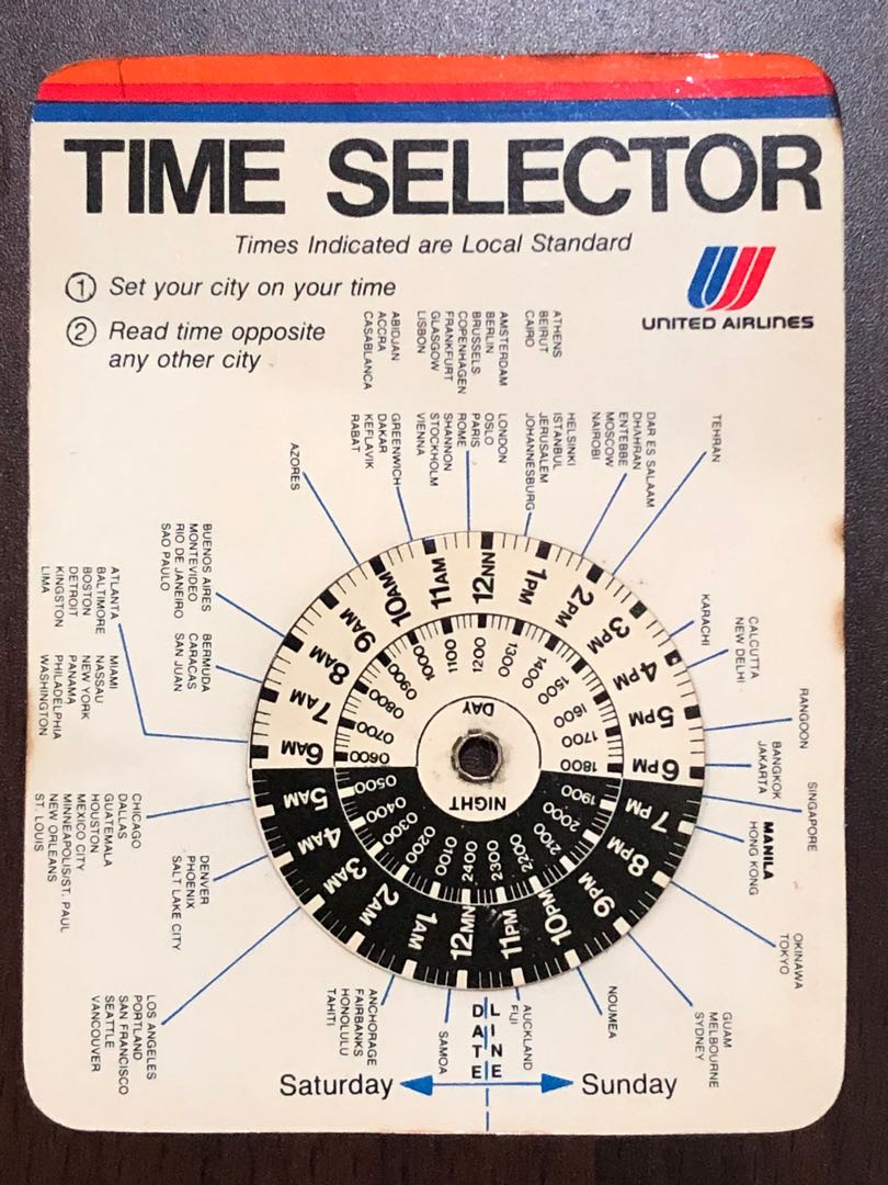 United Airlines Time Selector exclusive for Philippine Market Rare