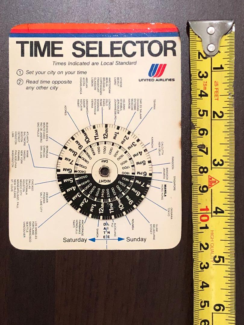 United Airlines Time Selector exclusive for Philippine Market Rare