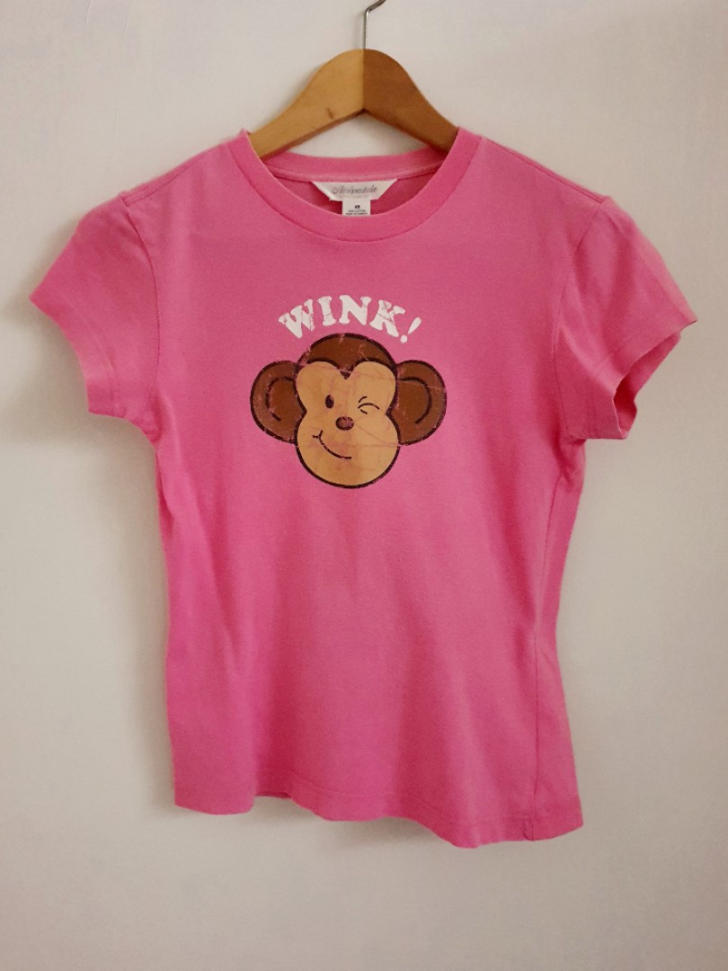Vintage Aeropostale Winking Monkey Tee Women s Fashion Tops Other Tops on Carousell