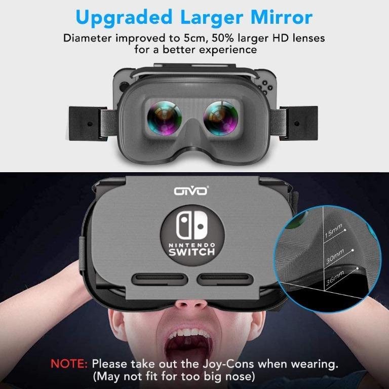  Switch VR Headset Compatible with Nintendo Switch & OLED,  Upgraded with Adjustable HD Lenses, Virtual Reality Glasses for Original Nintendo  Switch & Switch OLED Model, Switch VR Kit, Switch 3D Goggles 