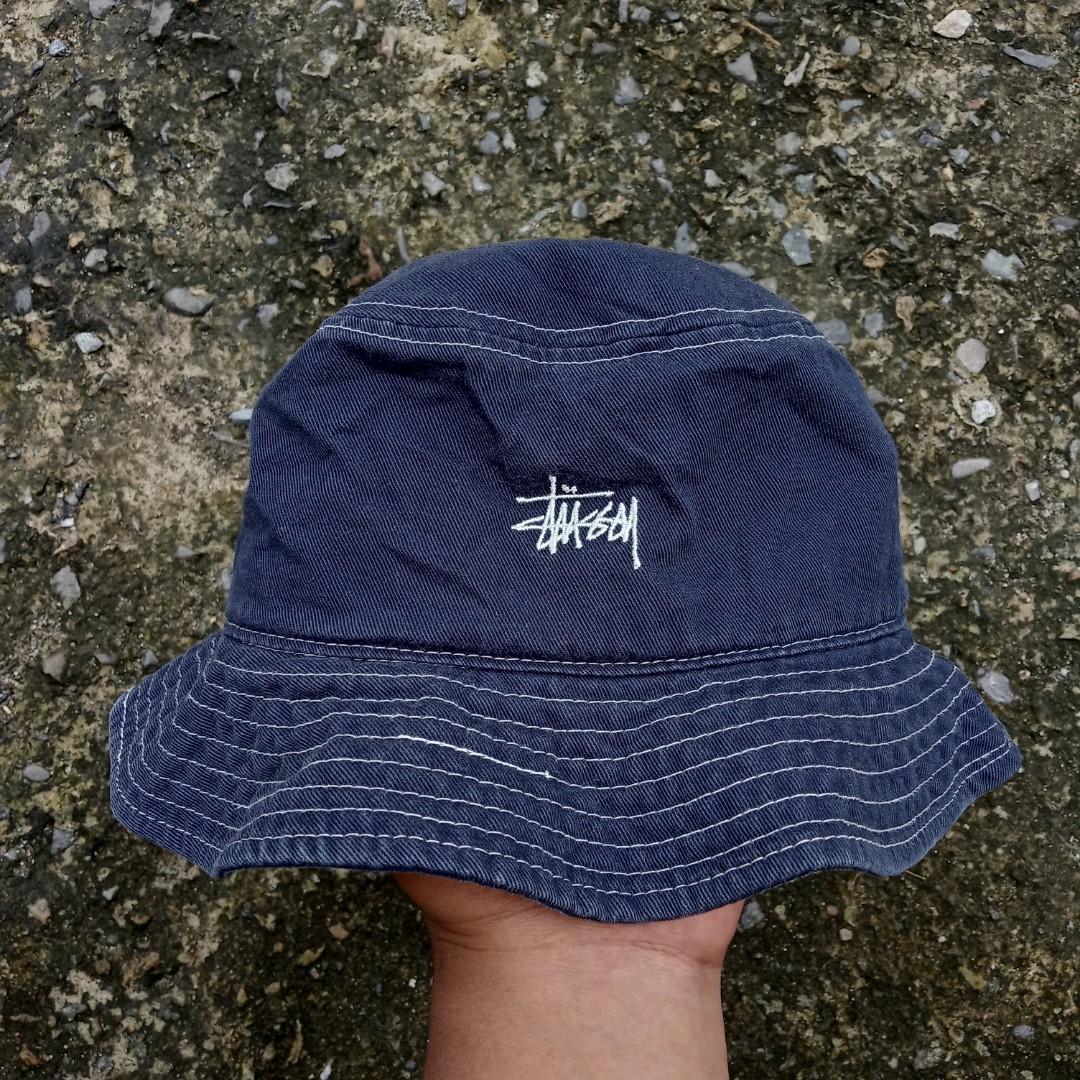 Vtg 90's Stussy Bucket hat, Fesyen Pria 