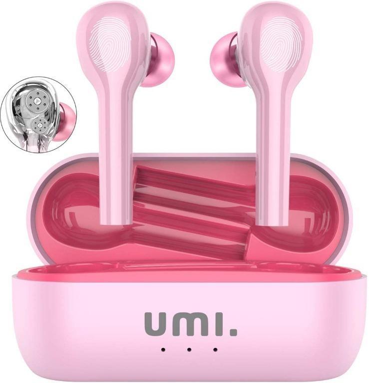 X4085 Umi. Essentials TWS Bluetooth 5.0 IPX7 W8 Wireless In Ear Headphones for iPhone Samsung Huawei with Patented Smart Metal Charging Case pink Audio Earphones on Carousell