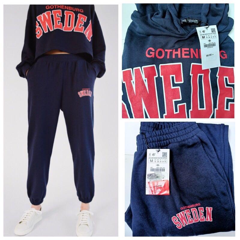 Zara set jogger NWT, Olah Raga, Baju 
