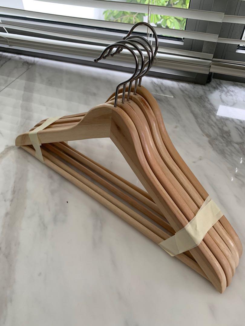 18 x IKEA wooden hangers, Furniture & Home Living, Home Improvement