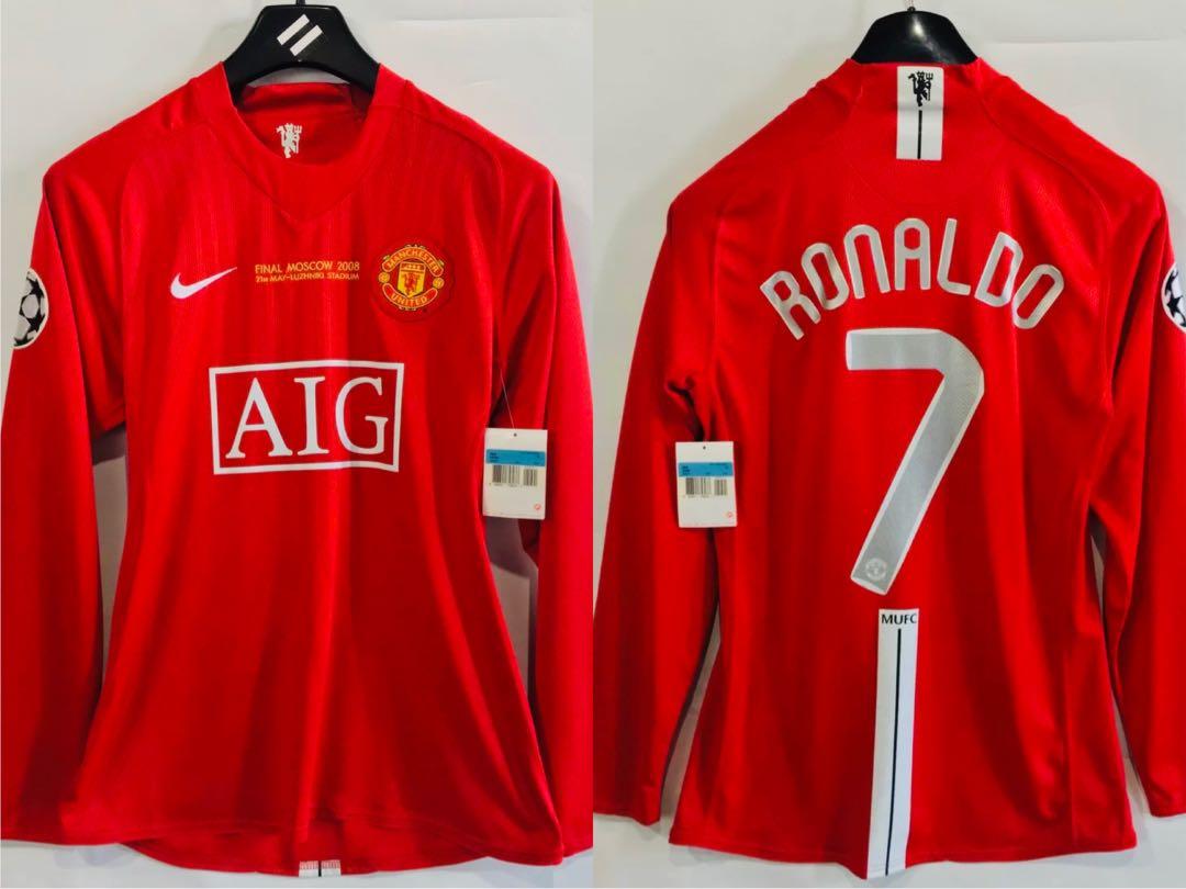 Manchester United FULL SLEEVE 2008 Champions League Final RONALDO 7 Ho