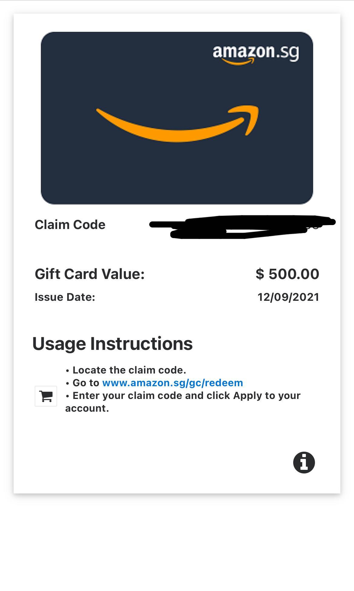 500 Amazon Giftcard 470 Tickets Vouchers Vouchers On Carousell