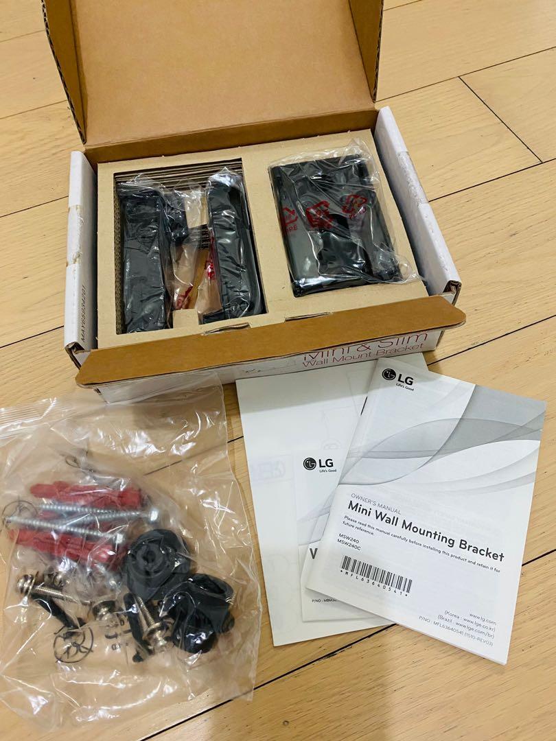 全新 LG Mini & slim wall mount bracket MSW240 電視 電腦Mon 上牆架, 手提電話, 電話＆平板電腦
