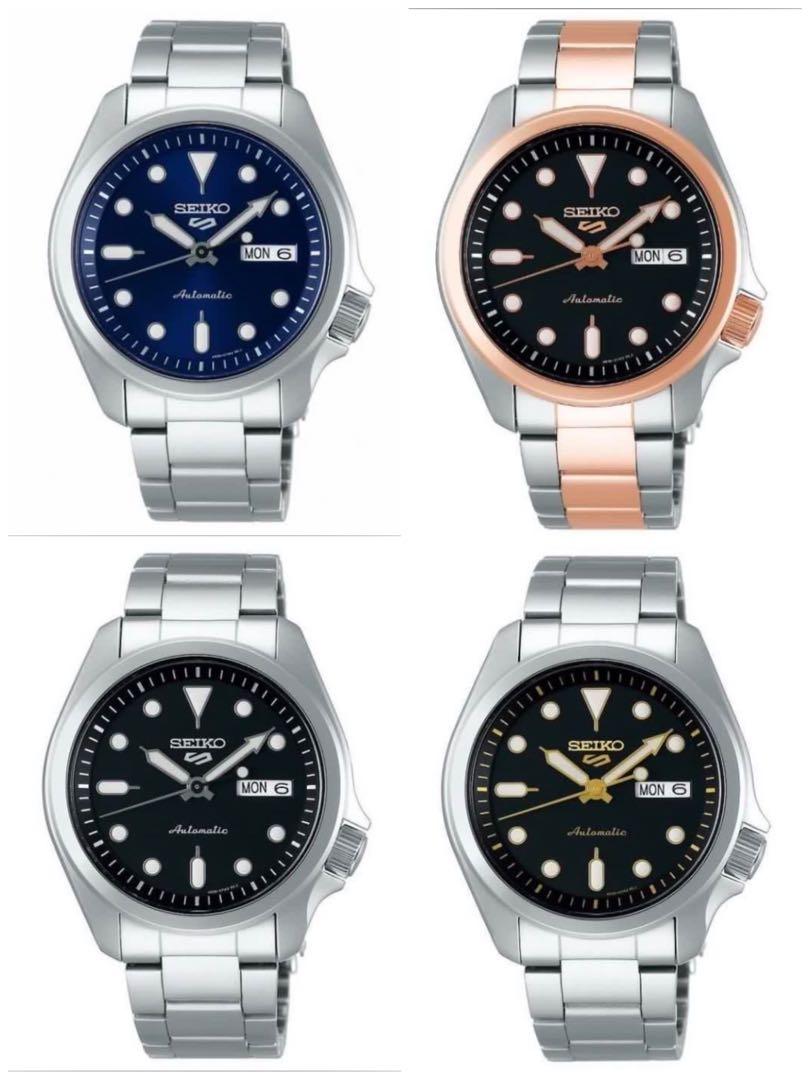 要訂）全新SRPE53K1 藍SRPE55K1 黑銀SRPE58K1 玫瑰金鋼SRPE57K1 黑金SEIKO AUTOMATIC WATCH  精工自動機械手錶, 名牌, 手錶- Carousell